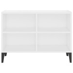 vidaXL Comodă TV cu picioare metalice, alb, 69,5x30x50 cm