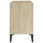 vidaXL Comodă TV cu picioare de metal, stejar sonoma, 69,5x30x50 cm