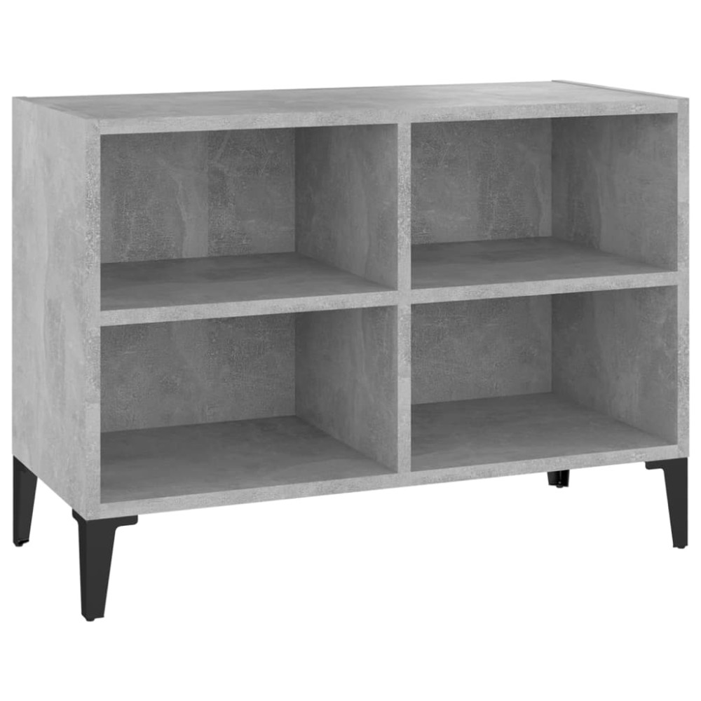 vidaXL Comodă TV cu picioare metalice, gri beton, 69,5x30x50 cm