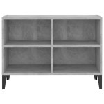 vidaXL Comodă TV cu picioare metalice, gri beton, 69,5x30x50 cm