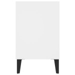 vidaXL Comodă TV cu picioare metalice, alb, 103,5x30x50 cm