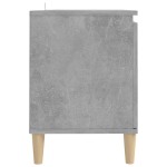vidaXL Comodă TV, picioare lemn masiv, gri beton, 103,5x35x50 cm vidaXL Comodă TV, picioare lemn masiv, gri beton, 103,5x35x50 cm