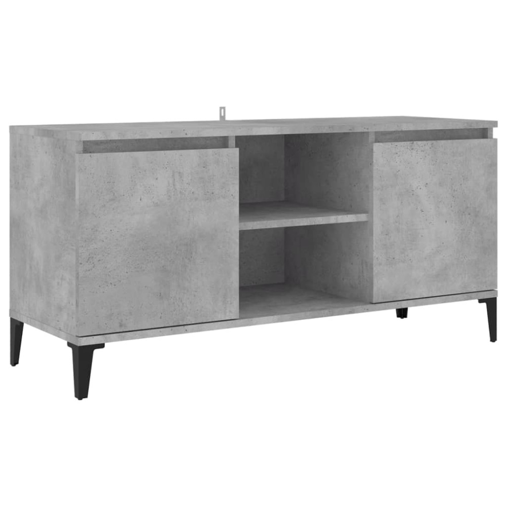 vidaXL Comodă TV cu picioare metalice, gri, 103,5x35x50 cm