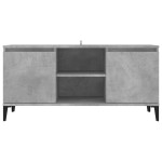 vidaXL Comodă TV cu picioare metalice, gri, 103,5x35x50 cm