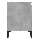 vidaXL Comodă TV cu picioare metalice, gri, 103,5x35x50 cm
