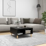 vidaXL Masă de cafea, negru, 60x60x30 cm, lemn prelucrat