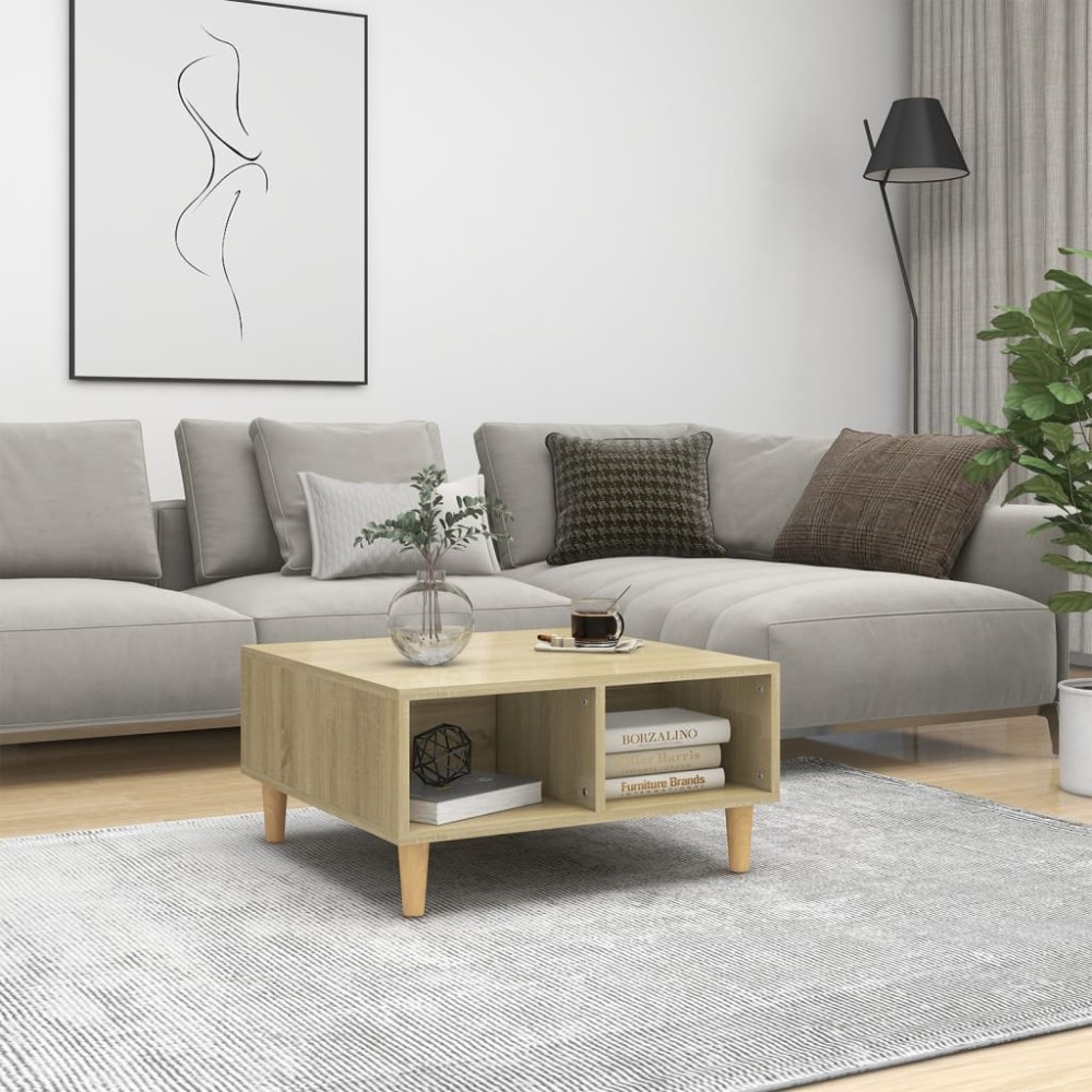 vidaXL Masă de cafea, stejar sonoma, 60x60x30 cm, lemn prelucrat