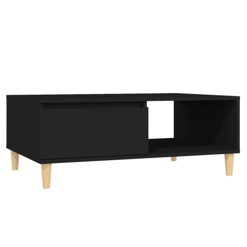 vidaXL Masă de cafea, negru, 90x60x35 cm, lemn prelucrat