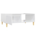 vidaXL Masă de cafea, alb extralucios, 90x60x35 cm, lemn prelucrat vidaXL Masă de cafea, alb extralucios, 90x60x35 cm, lemn prelucrat