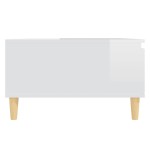 vidaXL Masă de cafea, alb extralucios, 90x60x35 cm, lemn prelucrat vidaXL Masă de cafea, alb extralucios, 90x60x35 cm, lemn prelucrat