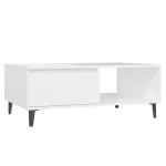 vidaXL Masă de cafea, alb, 90x60x35 cm, lemn prelucrat