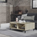 vidaXL Măsuță de cafea alb și stejar Sonoma 90x60x35 cm lemn prelucrat vidaXL Măsuță de cafea alb și stejar Sonoma 90x60x35 cm lemn prelucrat