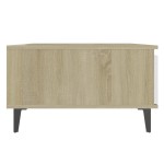 vidaXL Măsuță de cafea alb și stejar Sonoma 90x60x35 cm lemn prelucrat vidaXL Măsuță de cafea alb și stejar Sonoma 90x60x35 cm lemn prelucrat
