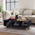 vidaXL Măsuță de cafea, gri, 103,5x60x35 cm, lemn prelucrat vidaXL Măsuță de cafea, gri, 103,5x60x35 cm, lemn prelucrat