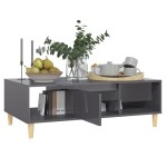 vidaXL Măsuță de cafea, gri extralucios, 103,5x60x35cm, lemn prelucrat