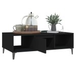 vidaXL Măsuță de cafea, negru, 103,5x60x35 cm, lemn prelucrat