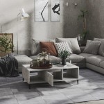 vidaXL Măsuță de cafea, gri beton, 103,5x60x35 cm, lemn prelucrat vidaXL Măsuță de cafea, gri beton, 103,5x60x35 cm, lemn prelucrat