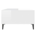 vidaXL Măsuță de cafea, alb extralucios, 103,5x60x35cm, lemn prelucrat vidaXL Măsuță de cafea, alb extralucios, 103,5x60x35cm, lemn prelucrat