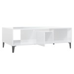 vidaXL Măsuță de cafea, alb extralucios, 103,5x60x35cm, lemn prelucrat vidaXL Măsuță de cafea, alb extralucios, 103,5x60x35cm, lemn prelucrat