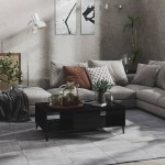 vidaXL Măsuță de cafea negru extralucios 103,5x60x35 cm lemn prelucrat