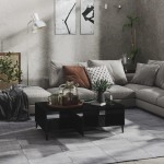 vidaXL Măsuță de cafea negru extralucios 103,5x60x35 cm lemn prelucrat