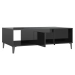 vidaXL Măsuță de cafea negru extralucios 103,5x60x35 cm lemn prelucrat
