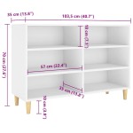 vidaXL Servantă, alb, 103,5x35x70 cm, lemn compozit vidaXL Servantă, alb, 103,5x35x70 cm, lemn compozit