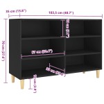 vidaXL Servantă, negru, 103,5x35x70 cm, lemn compozit vidaXL Servantă, negru, 103,5x35x70 cm, lemn compozit