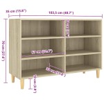 vidaXL Servantă, stejar sonoma, 103,5x35x70 cm, lemn compozit vidaXL Servantă, stejar sonoma, 103,5x35x70 cm, lemn compozit