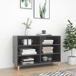 vidaXL Servantă, gri extralucios, 103,5x35x70 cm, PAL vidaXL Servantă, gri extralucios, 103,5x35x70 cm, PAL