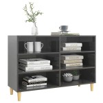 vidaXL Servantă, gri extralucios, 103,5x35x70 cm, PAL vidaXL Servantă, gri extralucios, 103,5x35x70 cm, PAL