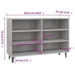 vidaXL Servantă, gri beton, 103,5x35x70 cm, PAL