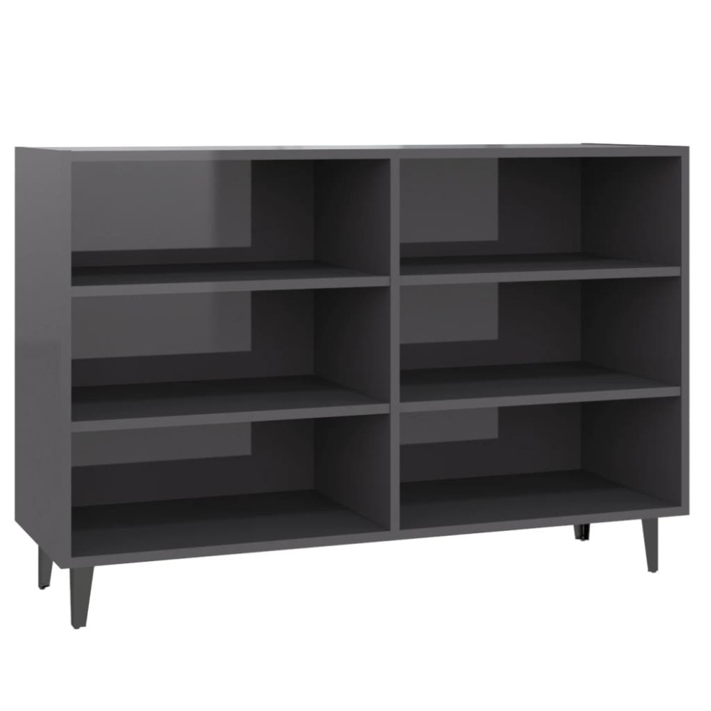 vidaXL Servantă, gri extra lucios, 103,5x35x70 cm, PAL