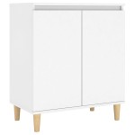 vidaXL Servantă cu picioare din lemn masiv, alb, 60x35x70 cm, PAL vidaXL Servantă cu picioare din lemn masiv, alb, 60x35x70 cm, PAL