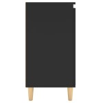 vidaXL Servantă cu picioare din lemn masiv, negru, 60x35x70 cm, PAL