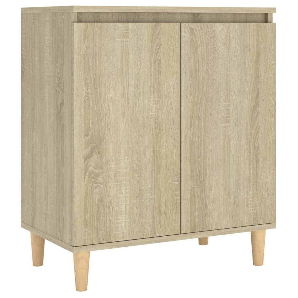 vidaXL Servantă picioare din lemn masiv stejar sonoma 60x35x70 cm lemn