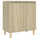 vidaXL Servantă picioare din lemn masiv stejar sonoma 60x35x70 cm lemn