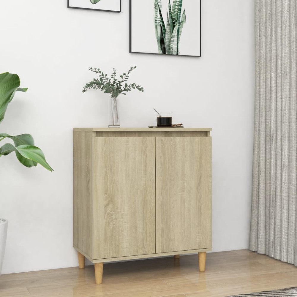 vidaXL Servantă picioare din lemn masiv stejar sonoma 60x35x70 cm lemn