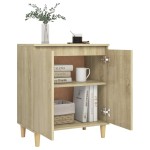 vidaXL Servantă picioare din lemn masiv stejar sonoma 60x35x70 cm lemn