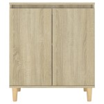 vidaXL Servantă picioare din lemn masiv stejar sonoma 60x35x70 cm lemn