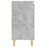 vidaXL Servantă & picioare lemn masiv, gri beton, 60x35x70 cm, PAL vidaXL Servantă & picioare lemn masiv, gri beton, 60x35x70 cm, PAL