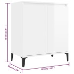 vidaXL Servantă, alb extralucios, 60x35x70 cm, PAL vidaXL Servantă, alb extralucios, 60x35x70 cm, PAL