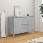 vidaXL Servantă, gri beton, 101x35x70 cm, lemn prelucrat vidaXL Servantă, gri beton, 101x35x70 cm, lemn prelucrat