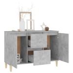 vidaXL Servantă, gri beton, 101x35x70 cm, lemn prelucrat vidaXL Servantă, gri beton, 101x35x70 cm, lemn prelucrat