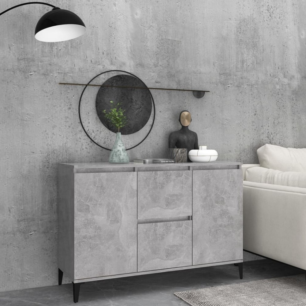 vidaXL Servantă, gri beton, 102x35x70 cm, PAL