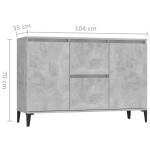 vidaXL Servantă, gri beton, 102x35x70 cm, PAL vidaXL Servantă, gri beton, 102x35x70 cm, PAL