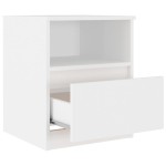 vidaXL Noptiere, 2 buc., alb, 40x40x50 cm, PAL