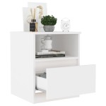 vidaXL Noptiere, 2 buc., alb, 40x40x50 cm, PAL