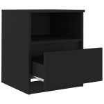 vidaXL Noptiere, 2 buc., negru, 40x40x50 cm, PAL vidaXL Noptiere, 2 buc., negru, 40x40x50 cm, PAL