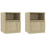 vidaXL Noptiere, 2 buc., stejar sonoma, 40x40x50 cm, PAL vidaXL Noptiere, 2 buc., stejar sonoma, 40x40x50 cm, PAL